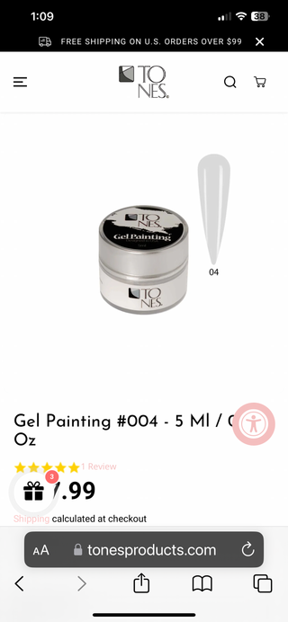 Gel Painting White #004 - 5 Ml / 0.17 Oz