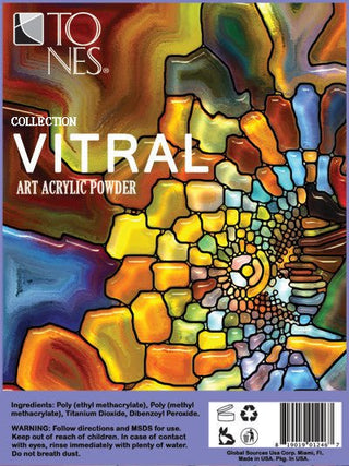 Polvo de Arte Acrílico - Colección Encapsulado: Vitral (12 X 0.25 Oz)